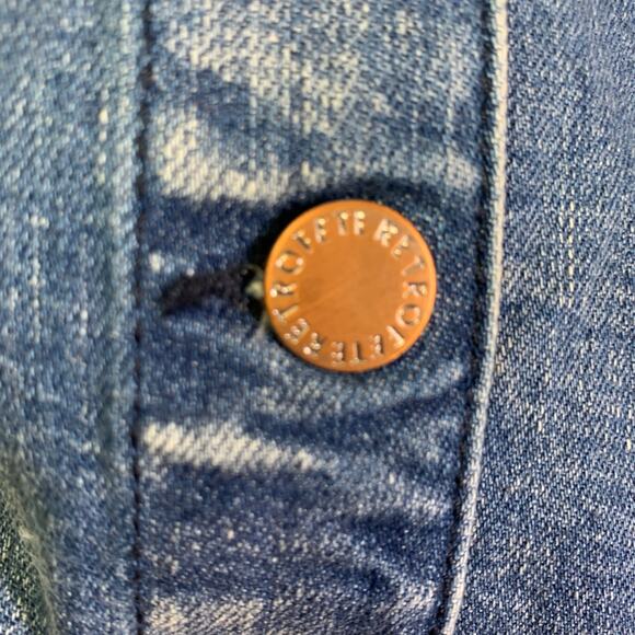 RETROFETE Skirt XS Harmonia Pencil Down Front Button Closure Edgy Distressed Hem - Picture 10 of 16